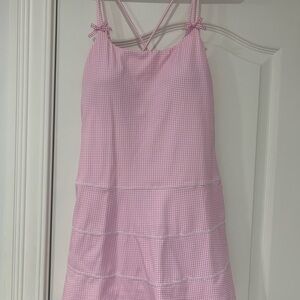 Altar'd State Pink Gingham Mini Dress